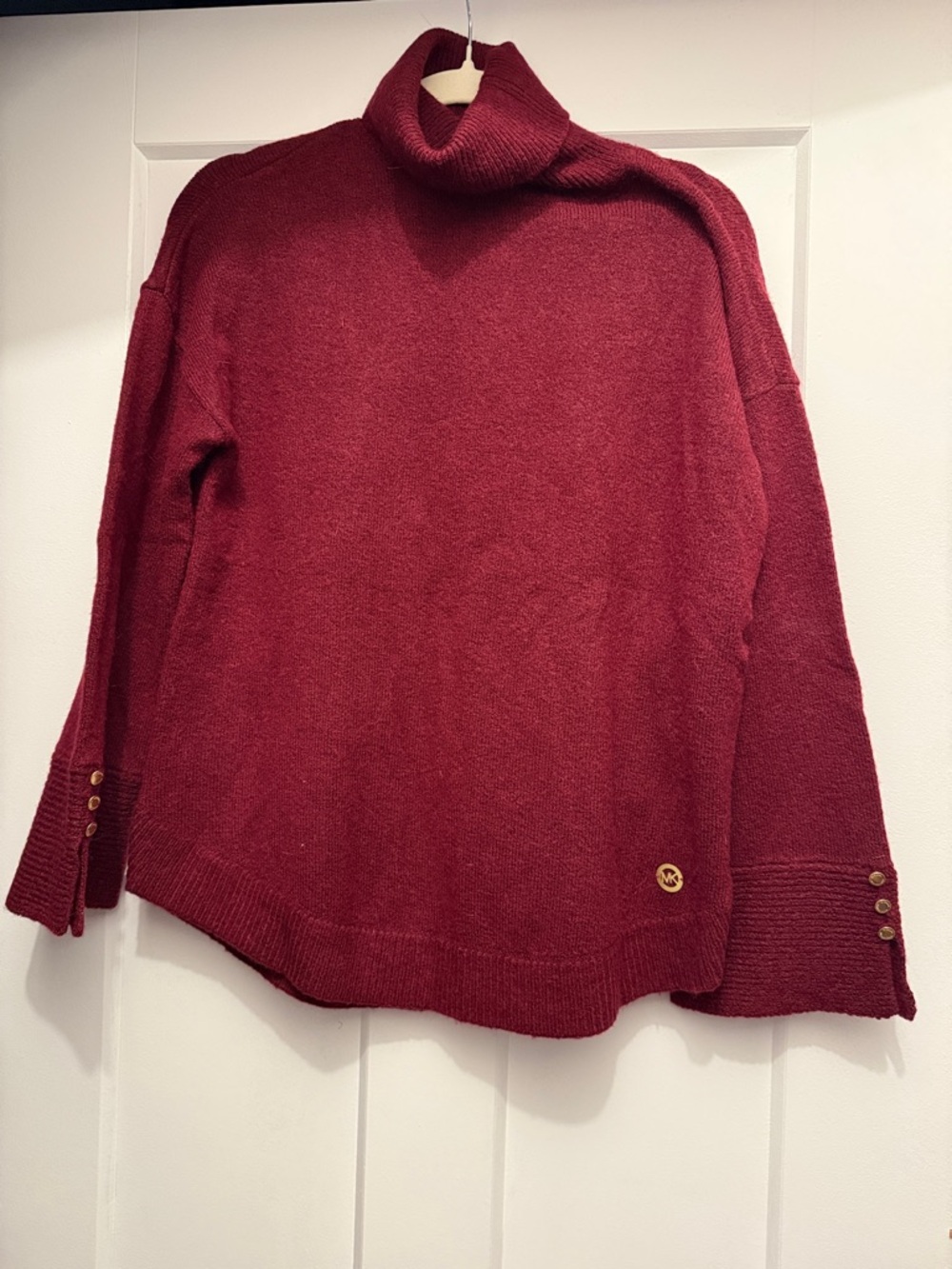 Michael Kors Wine Red Turtleneck Sweater